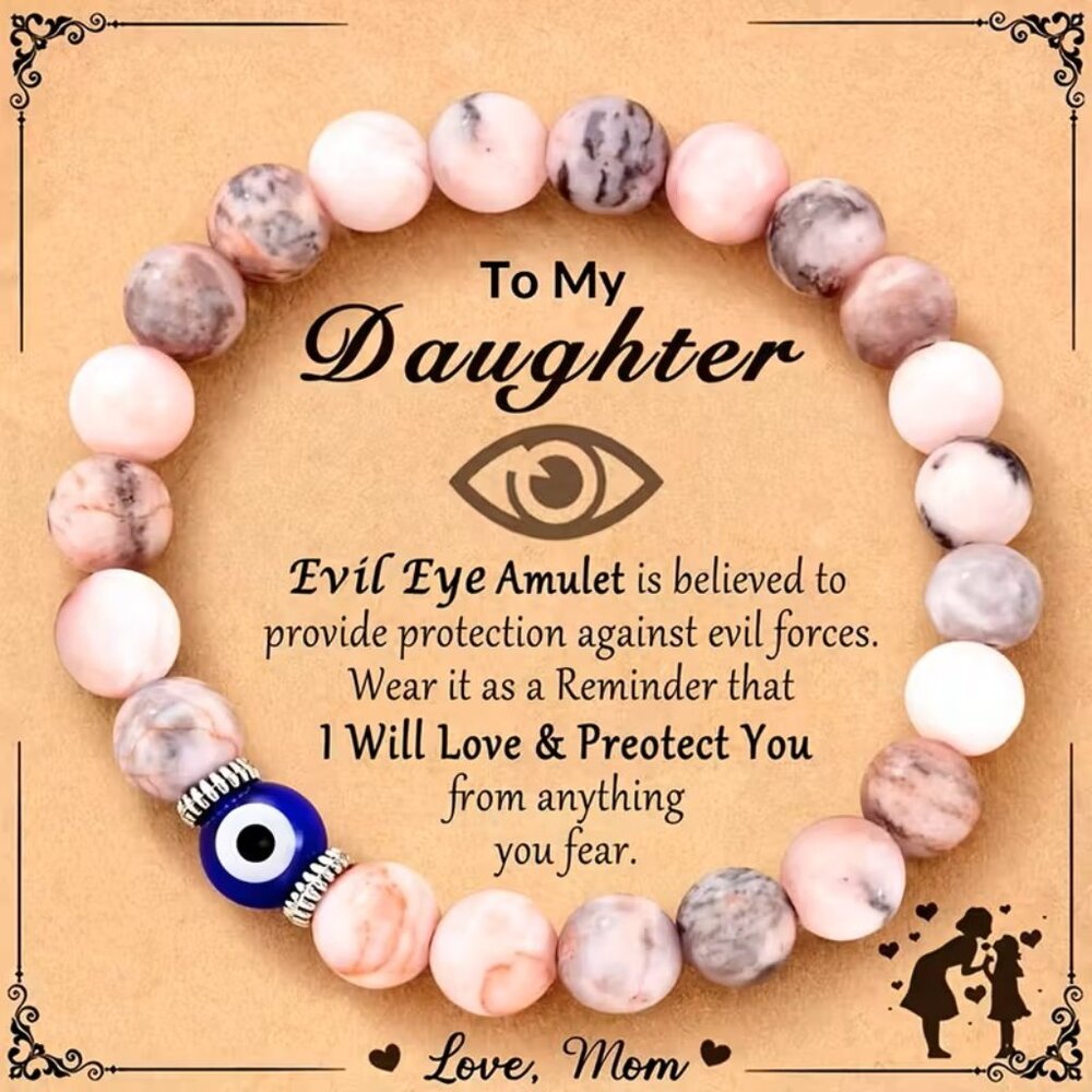 Charming Pink Evil Eye Bracelet Z133